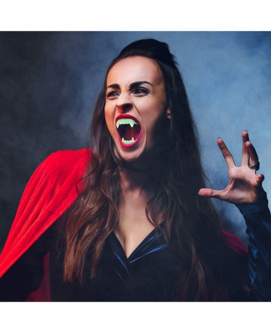Halloween Teeth Neon Fangs Teeth Costume Funny Halloween Dress-Up Pretend Play Decoration (48-Pack) $18.47 Gags & Practical J...