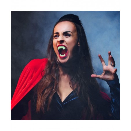 Halloween Teeth Neon Fangs Teeth Costume Funny Halloween Dress-Up Pretend Play Decoration (48-Pack) $18.47 Gags & Practical J...