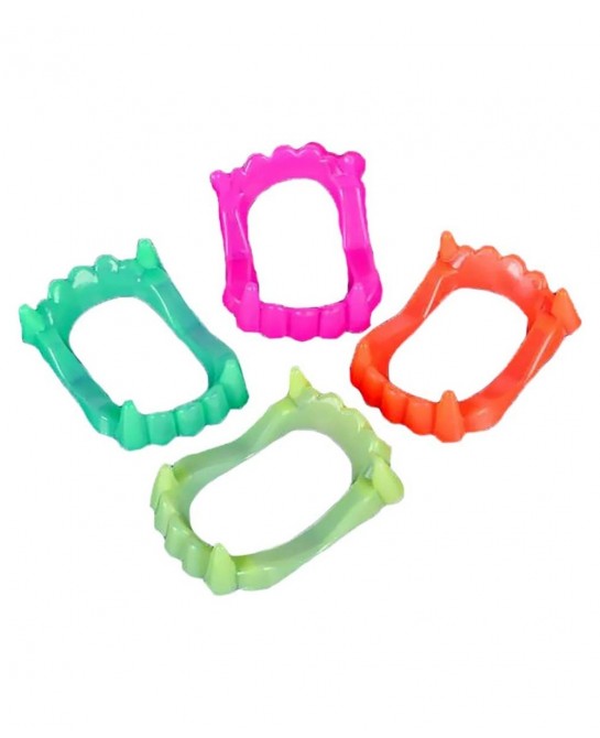 Halloween Teeth Neon Fangs Teeth Costume Funny Halloween Dress-Up Pretend Play Decoration (48-Pack) $18.47 Gags & Practical J...