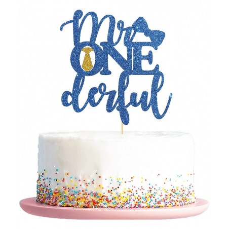 Mr. Onederful Cake Topper First Birthday Party Decroations Happy 1st Birthday $15.32 Kids' Party Decorations