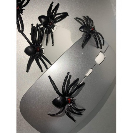 50PCS Realistic Halloween Plastic Spiders Small Size Black Spiders Toys Fake Spiders Prank Props for Halloween Party Decorati...