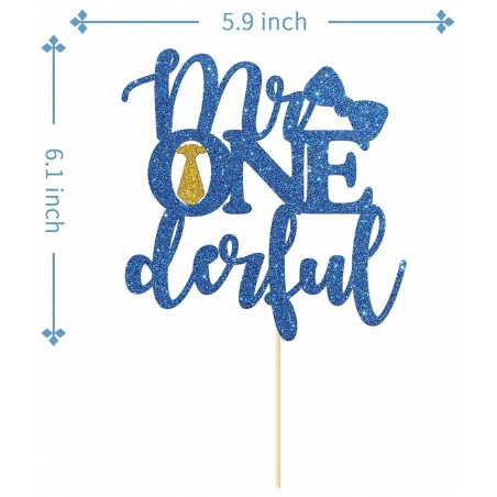 Mr. Onederful Cake Topper First Birthday Party Decroations Happy 1st Birthday $15.32 Kids' Party Decorations