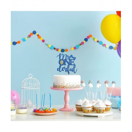 Mr. Onederful Cake Topper First Birthday Party Decroations Happy 1st Birthday $15.32 Kids' Party Decorations