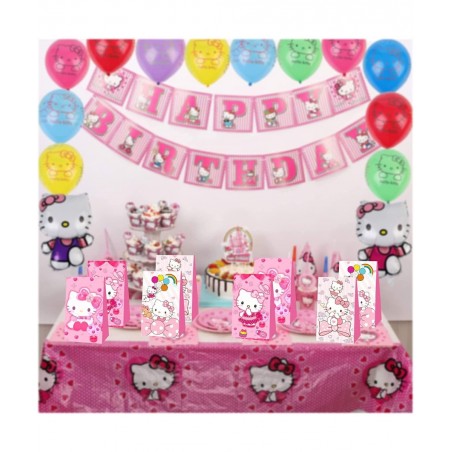 12 Pcs Kitty Birthday Decorations Cute Pink Party Favor Gift Bag Candy Bags for Kids Birthday Party Supplies $24.86 Kids' Par...