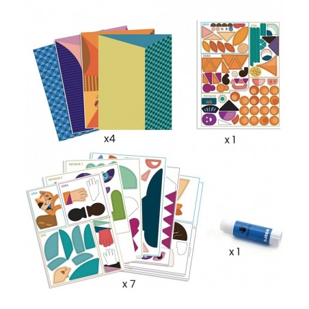 Inspired by Square Heads Sticker Craft Kit Picasso Multi $28.35 Kids' Stickers