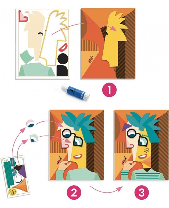 Inspired by Square Heads Sticker Craft Kit Picasso Multi $28.35 Kids' Stickers