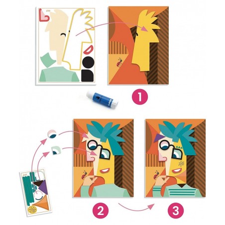 Inspired by Square Heads Sticker Craft Kit Picasso Multi $28.35 Kids' Stickers