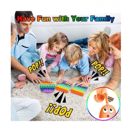 Rainbow Pop Fidget Pop Bubble it Sensory Fidget Autism Special Needs Reliever Squeeze Sensory Relieve Stress Help Restore Emo...