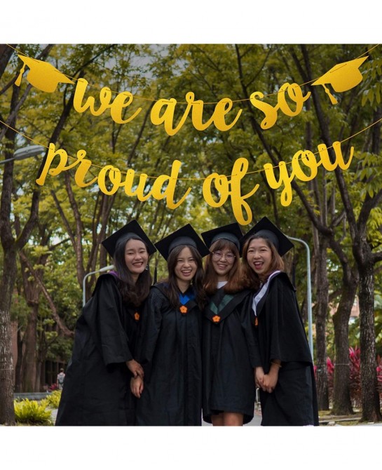 Golden Banner for Graduation Party/Grad Party Decorations- We are So Proud of You $14.45 Kids' Party Decorations
