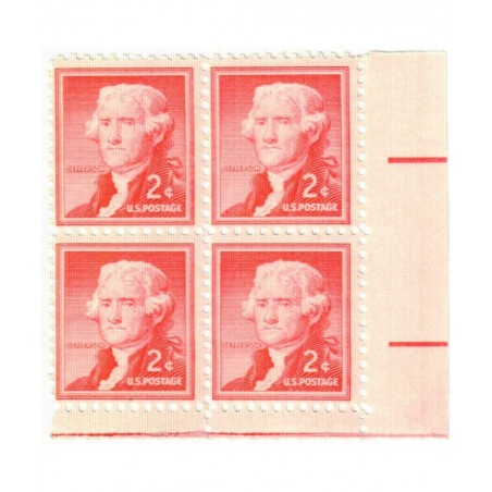 1954 Thomas Jefferson Set of 4-2 ¢ Cent US Postage Stamps New US 1033 $13.01 Collectible Postage Stamps