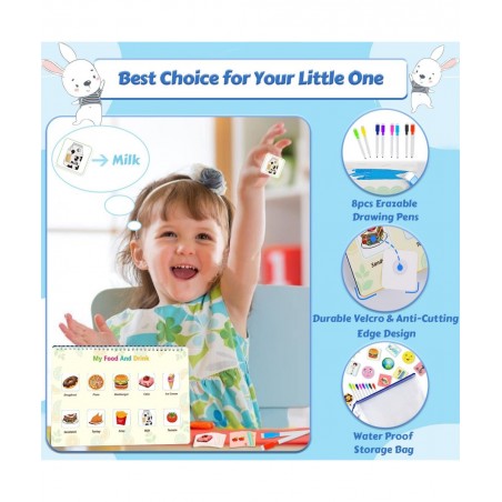 Montessori Busy Book 16+16 Themes Busy Book for Toddlers 3+ Preschool Montessori Busy Book for Kids to Develop Learning Skill...