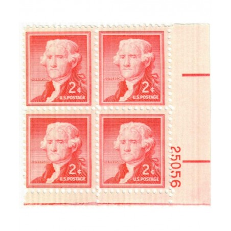1954 Thomas Jefferson Set of 4-2 ¢ Cent US Postage Stamps New US 1033 $13.01 Collectible Postage Stamps