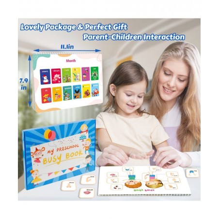 Montessori Busy Book 16+16 Themes Busy Book for Toddlers 3+ Preschool Montessori Busy Book for Kids to Develop Learning Skill...
