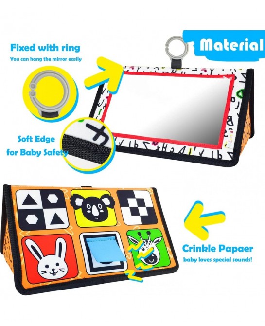 Baby Mirror for Tummy Time Baby Floor Mirror Toy Developmental Baby Toy Great Shower Gift Toddlers Car Seat Stroller Toys $23...