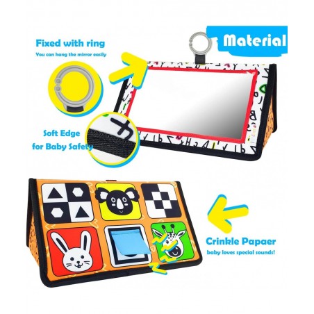 Baby Mirror for Tummy Time Baby Floor Mirror Toy Developmental Baby Toy Great Shower Gift Toddlers Car Seat Stroller Toys $23...