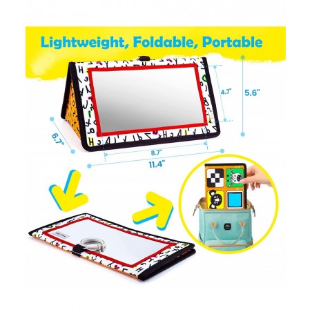 Baby Mirror for Tummy Time Baby Floor Mirror Toy Developmental Baby Toy Great Shower Gift Toddlers Car Seat Stroller Toys $23...