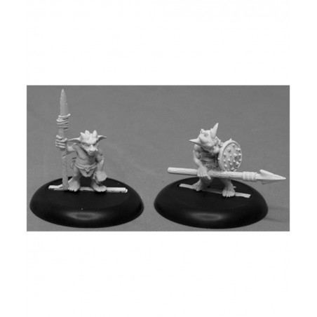 Miniatures Dungeon Dwellers Kobold Spearmen (2 Pc) 07020 Unpainted Metal $21.24 Game Accessories
