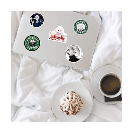 Tokyo Anime Ghoul Stickers(100pcs with Kaneki Ken Cosplay Mask )Gifts Horror mask Tokyo Anime Ghoul Merch Party Stickers for ...