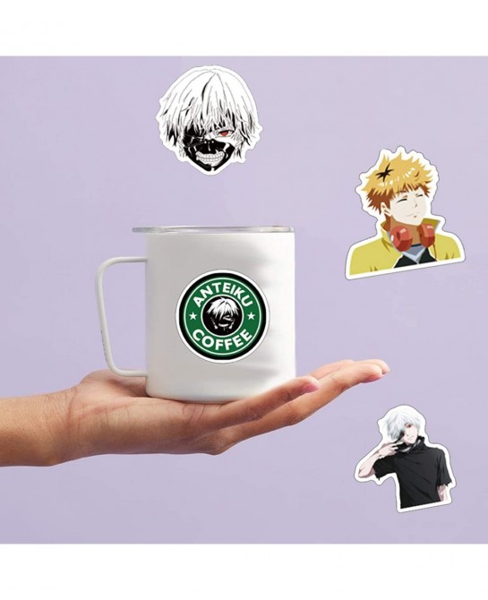 Tokyo Anime Ghoul Stickers(100pcs with Kaneki Ken Cosplay Mask )Gifts Horror mask Tokyo Anime Ghoul Merch Party Stickers for ...