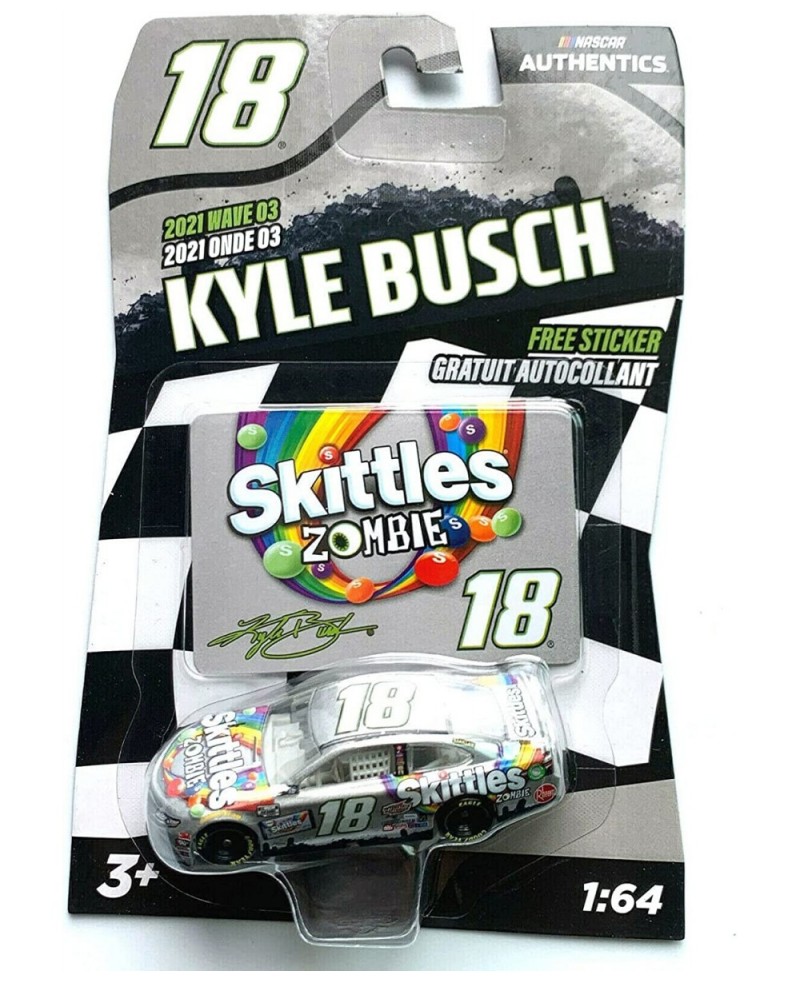 Nascar Authentics Kyle Busch 18 Skittles Zombie - 2021 Wave 03 $65.65 Toy Vehicle Playsets