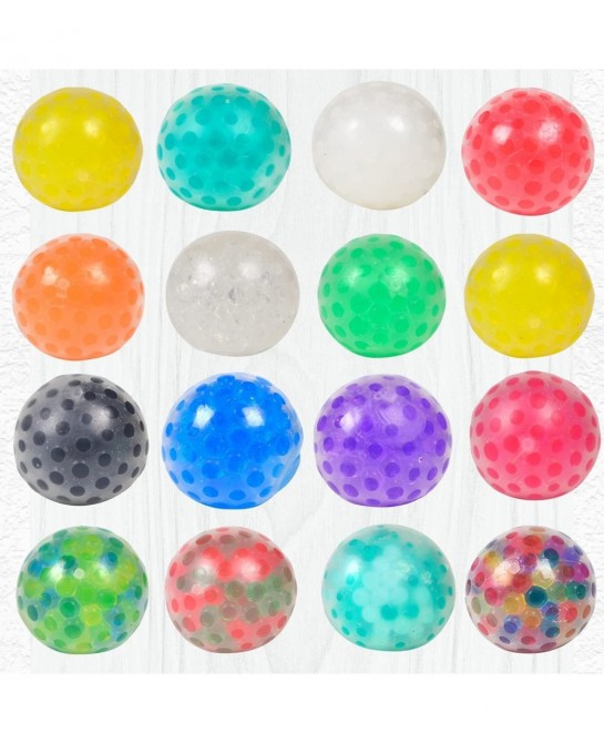 YAOJITOY 16Pack Sensory Stress Balls Set Squishy Squeeze Balls Filled with Stress Balls Alleviate Anxiety Tension and Improve...