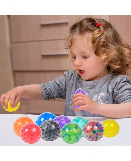 YAOJITOY 16Pack Sensory Stress Balls Set Squishy Squeeze Balls Filled with Stress Balls Alleviate Anxiety Tension and Improve...