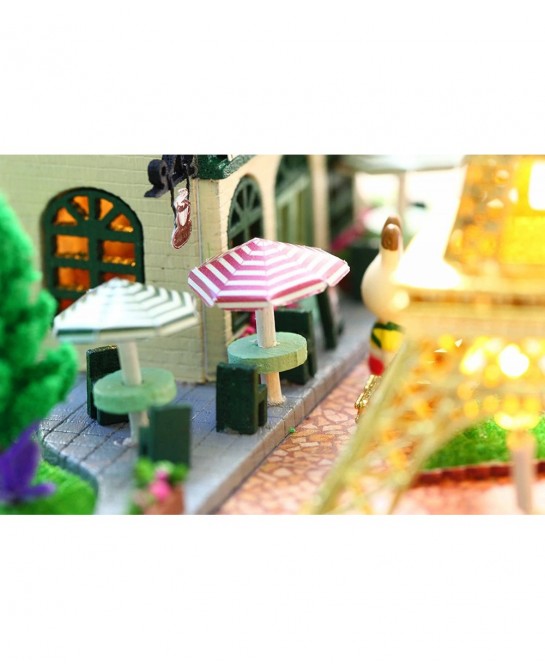 Dollhouse Miniature DIY House Kit Creative Room With Furniture and Glass Cover for Romantic Artwork Gift( Romantic Paris ) $3...