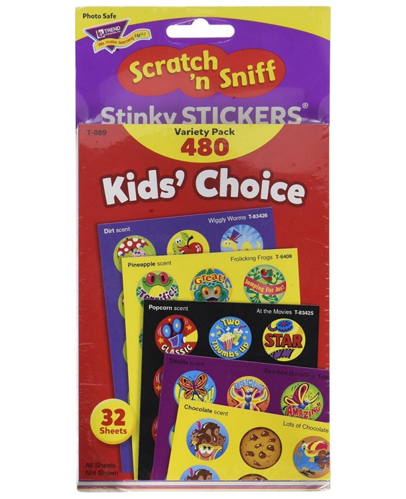 TREND ENTERPRISES: Kids' Choice Scented Scratch 'N Sniff Stinky Stickers Fun for Rewards Incentives Crafts and as Collectible...