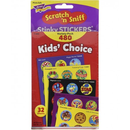 TREND ENTERPRISES: Kids' Choice Scented Scratch 'N Sniff Stinky Stickers Fun for Rewards Incentives Crafts and as Collectible...