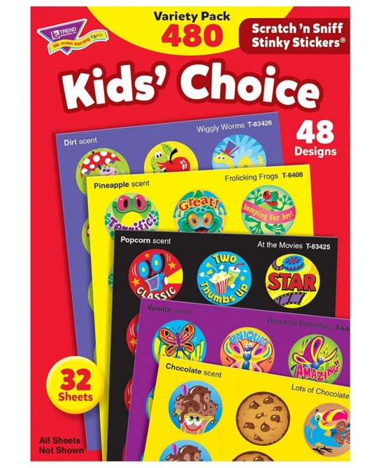 TREND ENTERPRISES: Kids' Choice Scented Scratch 'N Sniff Stinky Stickers Fun for Rewards Incentives Crafts and as Collectible...