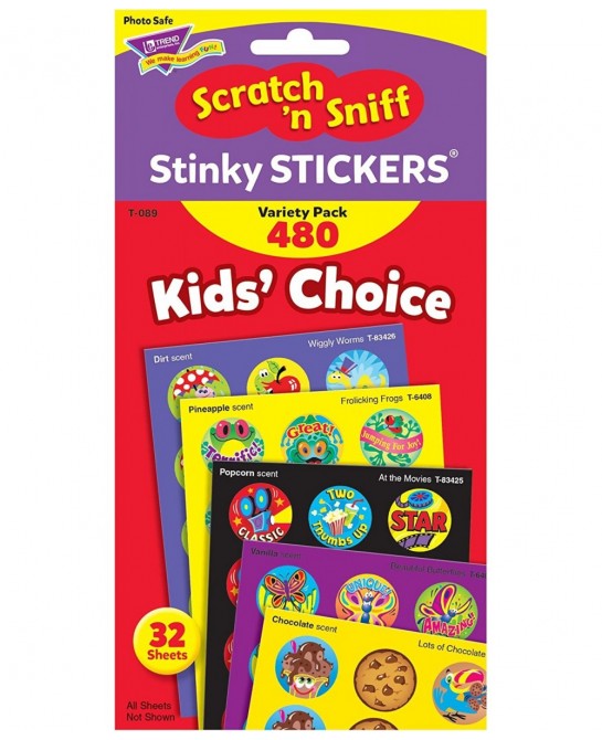 TREND ENTERPRISES: Kids' Choice Scented Scratch 'N Sniff Stinky Stickers Fun for Rewards Incentives Crafts and as Collectible...