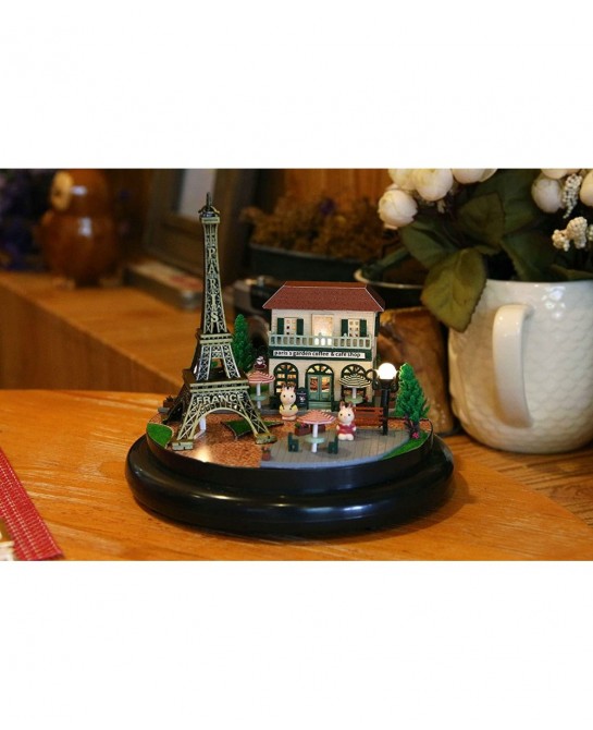 Dollhouse Miniature DIY House Kit Creative Room With Furniture and Glass Cover for Romantic Artwork Gift( Romantic Paris ) $3...