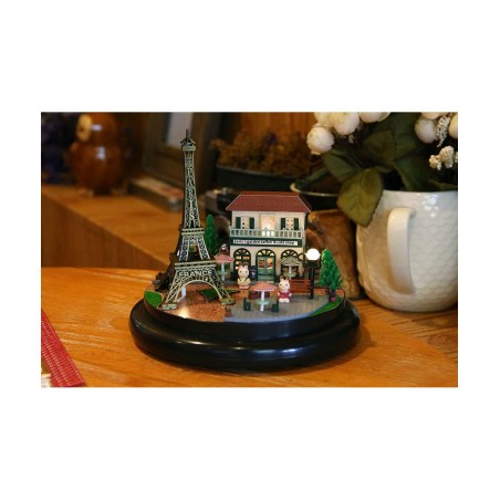 Dollhouse Miniature DIY House Kit Creative Room With Furniture and Glass Cover for Romantic Artwork Gift( Romantic Paris ) $3...