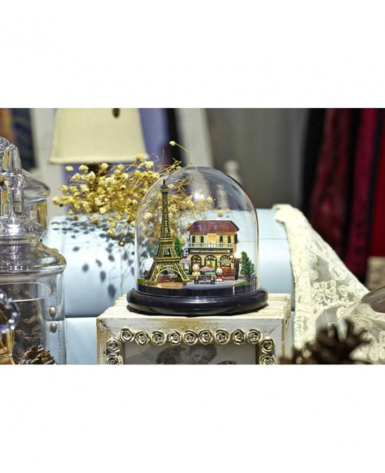 Dollhouse Miniature DIY House Kit Creative Room With Furniture and Glass Cover for Romantic Artwork Gift( Romantic Paris ) $3...