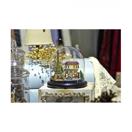 Dollhouse Miniature DIY House Kit Creative Room With Furniture and Glass Cover for Romantic Artwork Gift( Romantic Paris ) $3...