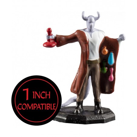Monster Townsfolk Mini Fantasy Figures - Merchants - 8pc Hand-Painted Non Player Character NPC Miniatures - 1" Hex-Sized Comp...