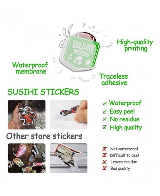 Football Stickers for Scrapbooking Football Stickers for Water Bottles Vinyl Football Stickers for Kids(50 Pcs) $16.00 Kids' ...