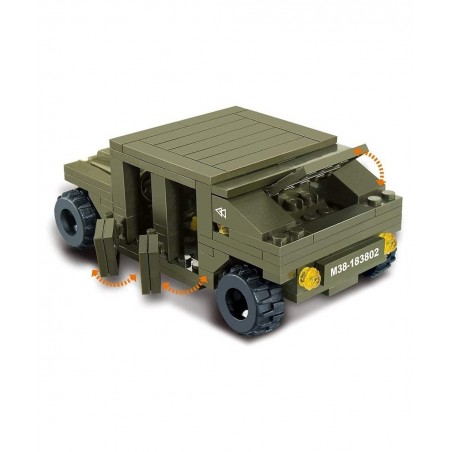 M38-B0309 Amphibious Onrush Blocks Army Bricks Toy-K-1 Tank and Hind Helicopter and Hummer Squad Car $71.89 Toy Vehicle Playsets