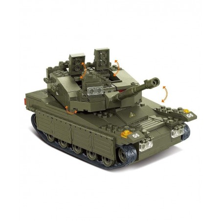 M38-B0309 Amphibious Onrush Blocks Army Bricks Toy-K-1 Tank and Hind Helicopter and Hummer Squad Car $71.89 Toy Vehicle Playsets
