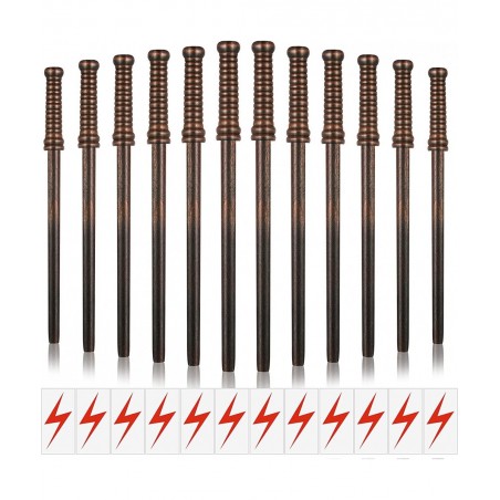 24 Pieces Wand Pencils Wizard Party Supplies and Flash Bolt Wizard Theme School Birthday Goodie Bag Fillers Favor for Teen Ki...
