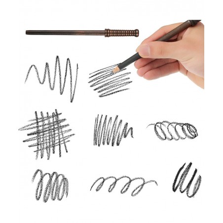 24 Pieces Wand Pencils Wizard Party Supplies and Flash Bolt Wizard Theme School Birthday Goodie Bag Fillers Favor for Teen Ki...
