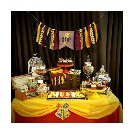 One Potter Highchair Banner - Harry Party Birthday Decorations Potter Inspired High Chairbanner Little Wizard Party potter Bi...