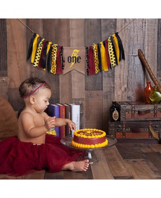 One Potter Highchair Banner - Harry Party Birthday Decorations Potter Inspired High Chairbanner Little Wizard Party potter Bi...