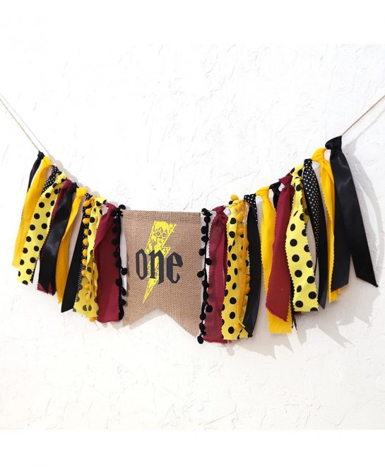 One Potter Highchair Banner - Harry Party Birthday Decorations Potter Inspired High Chairbanner Little Wizard Party potter Bi...