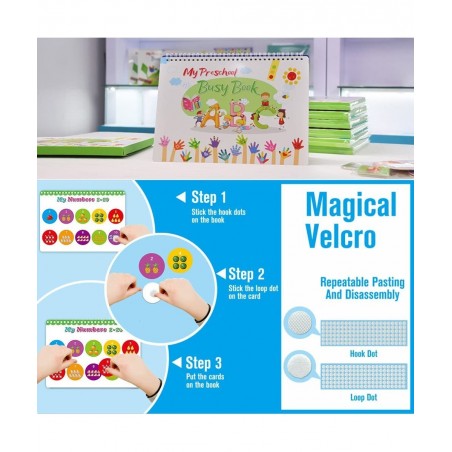 My Preschool Montessori Toys for Kids & Toddlers 11 Themes Reusable Waterproof Busy Book Quiet Book Activity Board Busy Educa...
