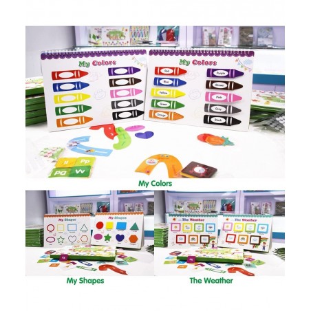 My Preschool Montessori Toys for Kids & Toddlers 11 Themes Reusable Waterproof Busy Book Quiet Book Activity Board Busy Educa...