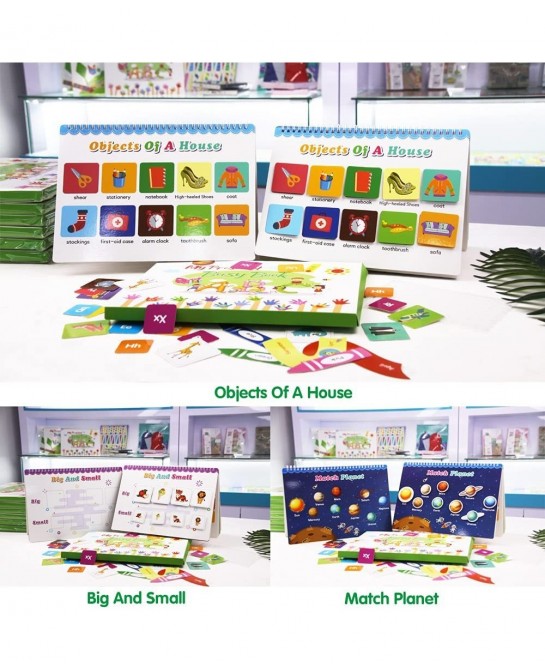 My Preschool Montessori Toys for Kids & Toddlers 11 Themes Reusable Waterproof Busy Book Quiet Book Activity Board Busy Educa...
