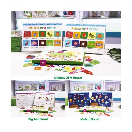 My Preschool Montessori Toys for Kids & Toddlers 11 Themes Reusable Waterproof Busy Book Quiet Book Activity Board Busy Educa...