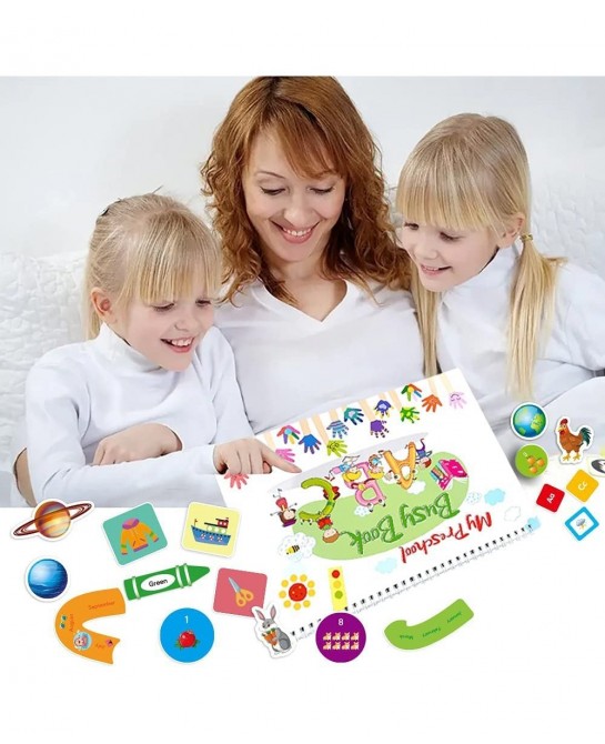 My Preschool Montessori Toys for Kids & Toddlers 11 Themes Reusable Waterproof Busy Book Quiet Book Activity Board Busy Educa...