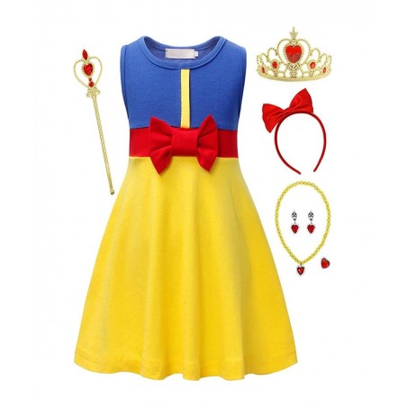 Girls Princess Dress Birthday Party Cosplay Jewelry Tank Tops Christmas Outfit Clothes Jewelry Accessories $38.61 Kids' Costumes
